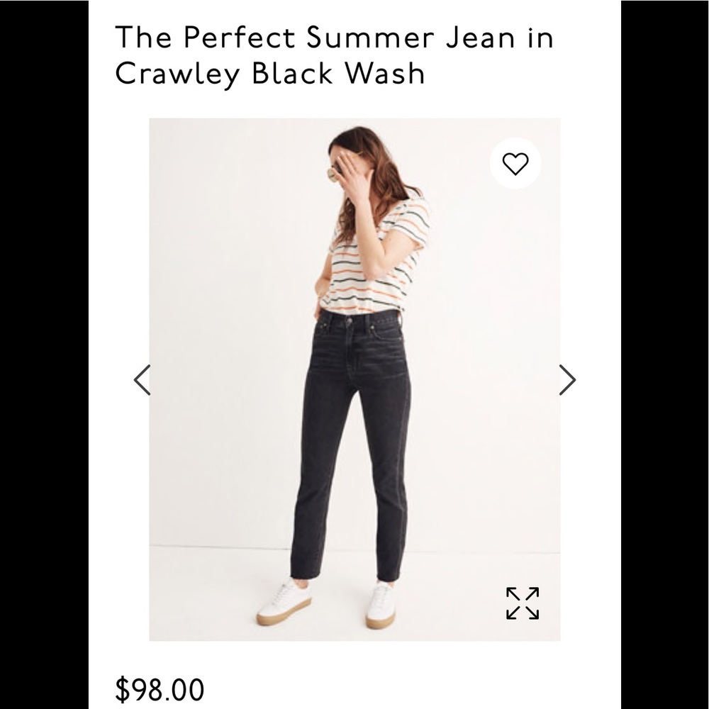 Madewell Perfect Summer Jeans in Crawley Black